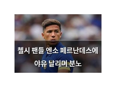 첼시 팬들 엔소 페르난데스에 야유 날리며 분노